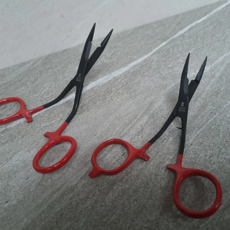 Dr.Slick BLACK WIDOW BENT SHAFT SCISSORS CLAMPS with Straight Blades-7